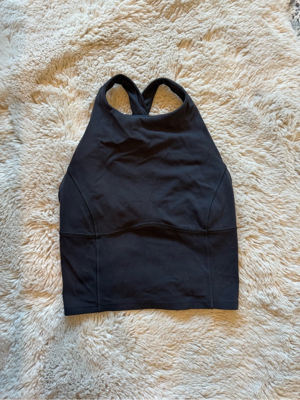 Lululemon Black Racerback Crop Tank Top